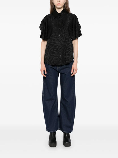 Logo-Patch Straight-Leg Jeans