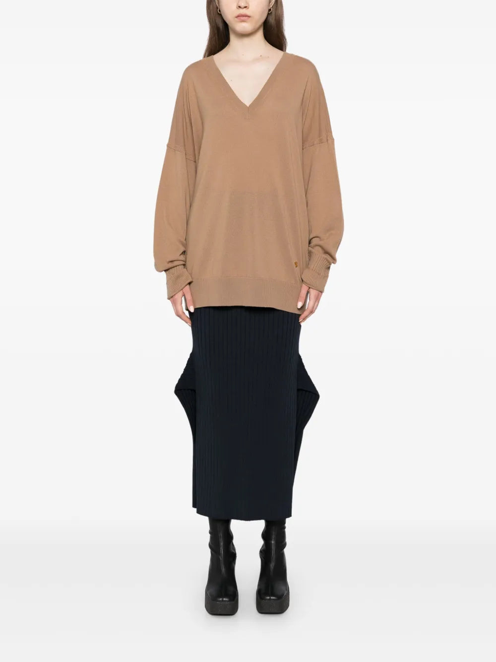 V-Neck Long Sleeve Jumper