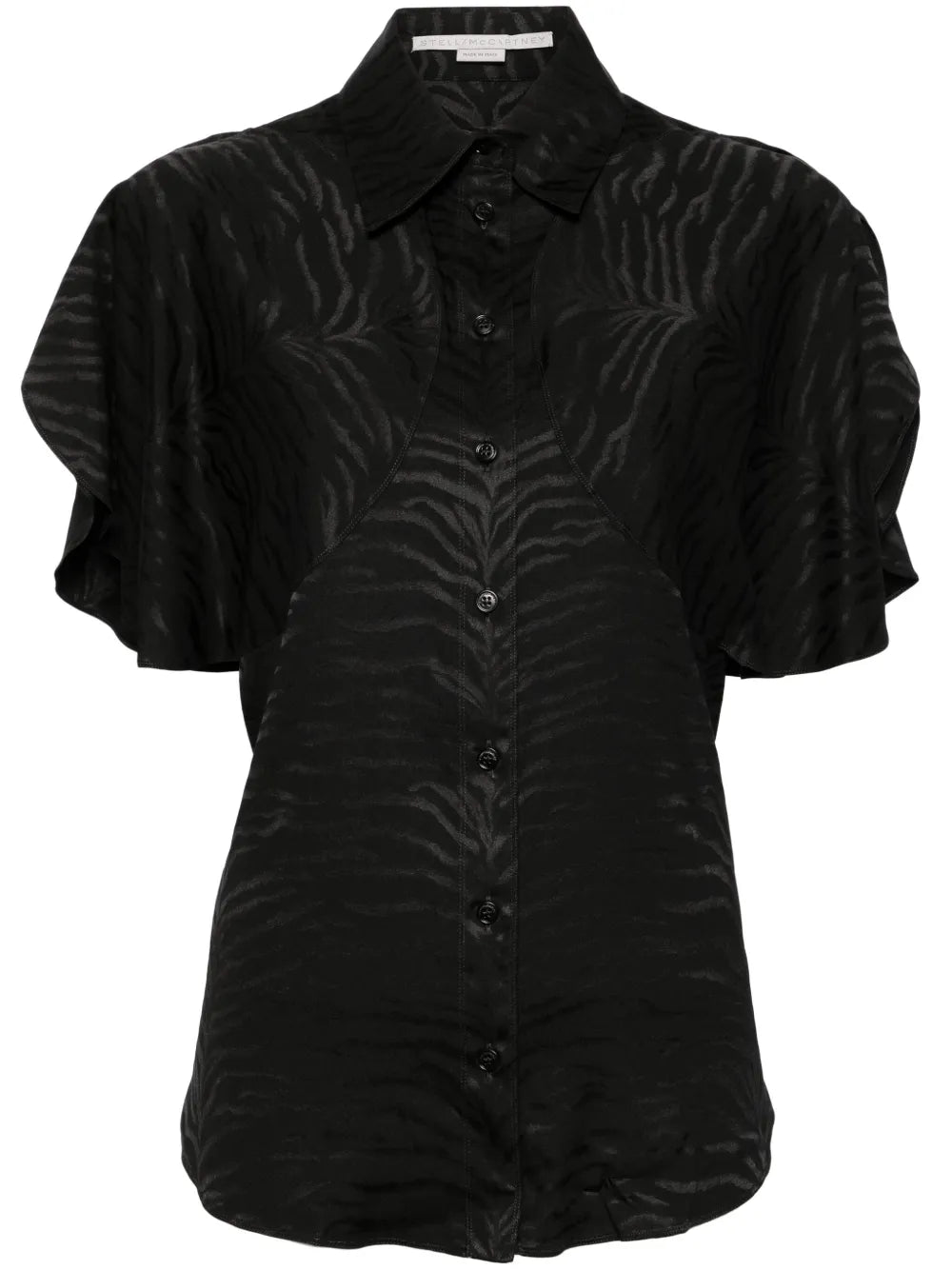 Tiger-Print Short-Sleeved Shirt