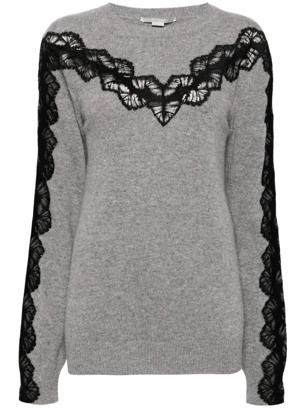 Lace Insert Long Sleeve Jumper