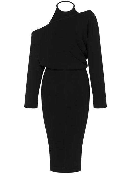 Asymmetric Neck Dress