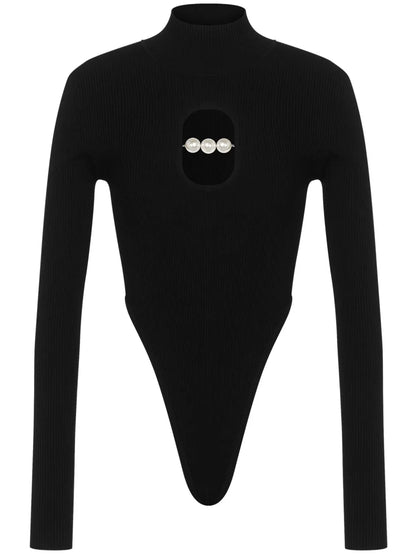 High Neck Cut-Out Bodysuit