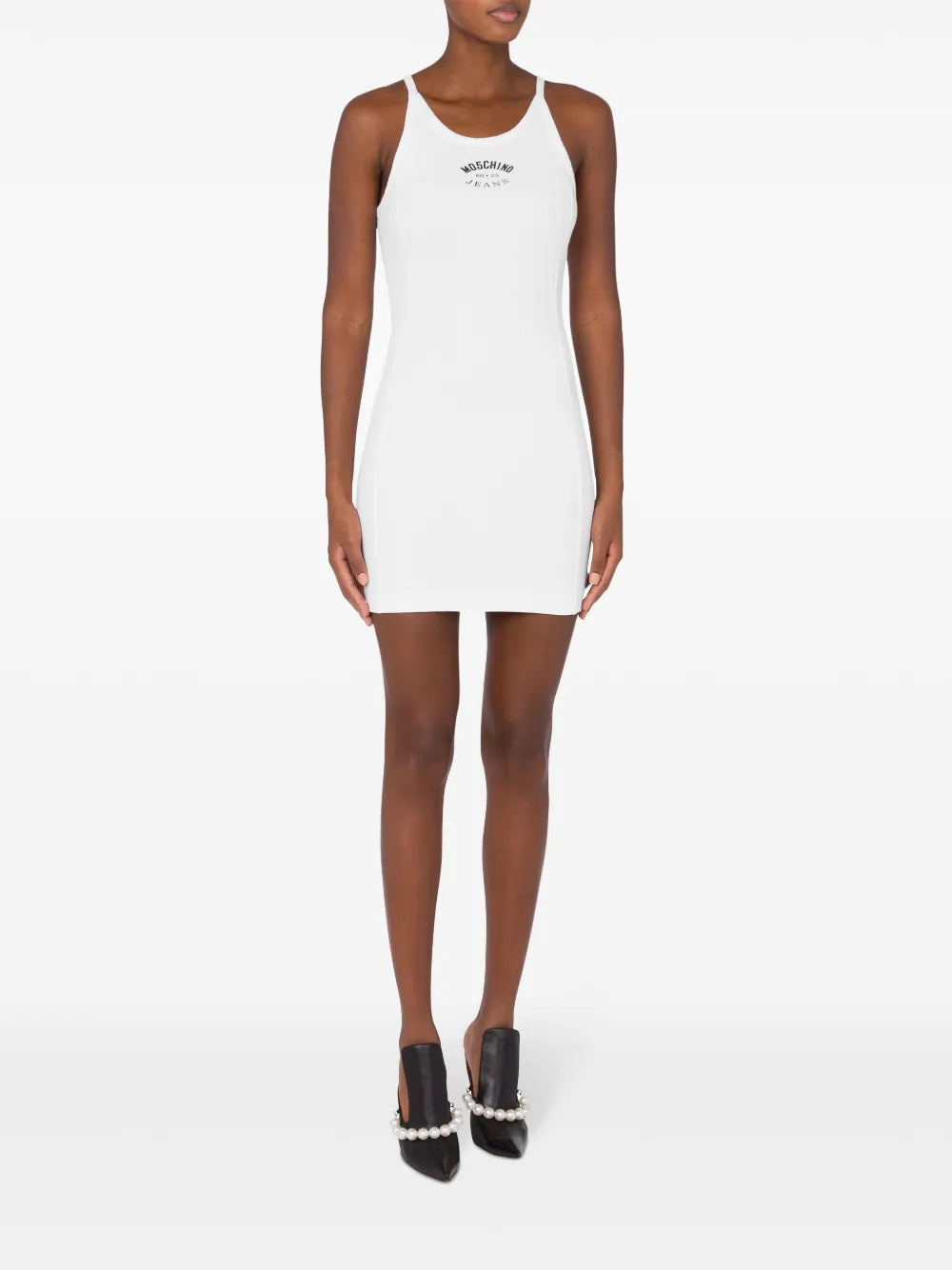 Logo Print Cotton Blend Dress