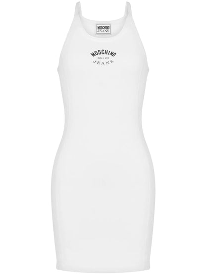 Logo Print Cotton Blend Dress