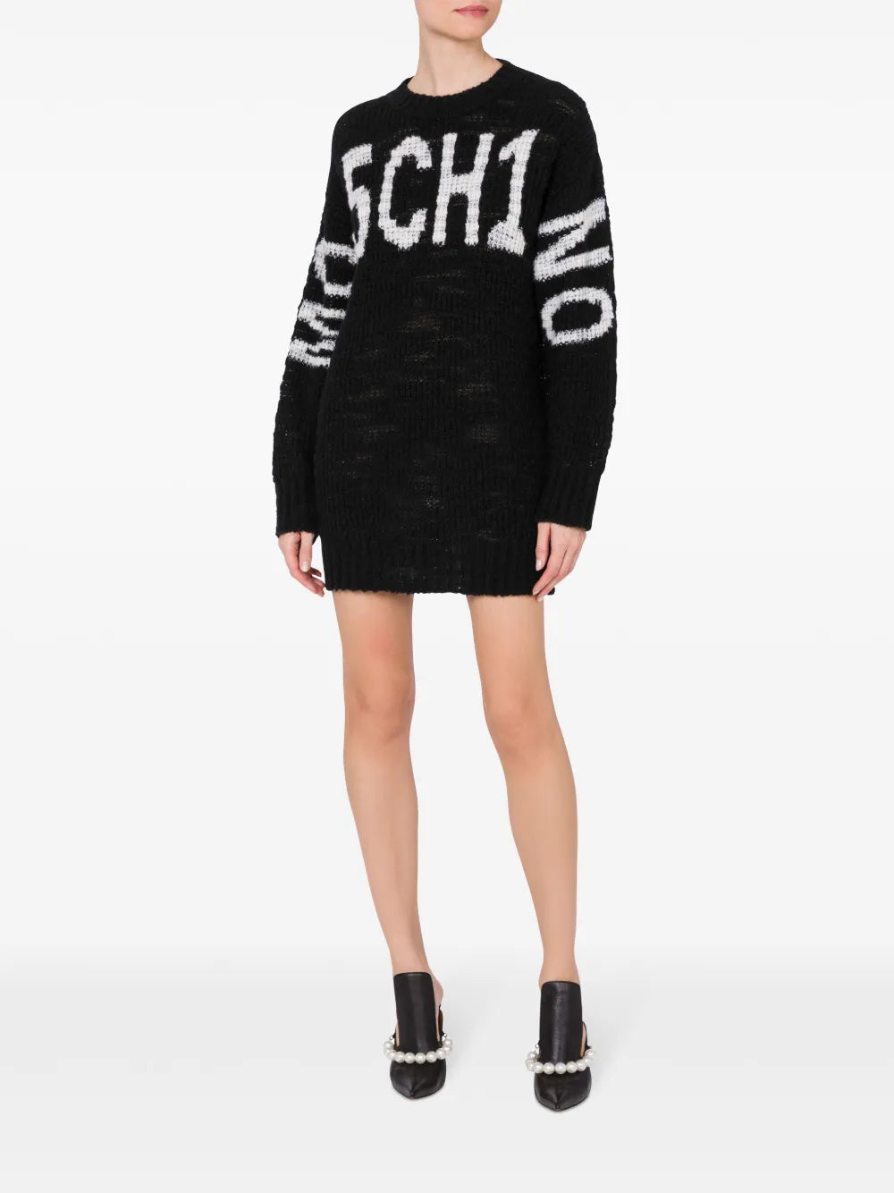 Logo Lettering Knitted Dress