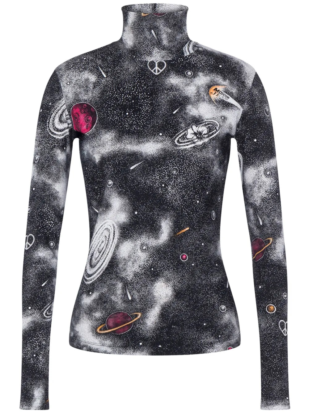 Floral-Print Roll-Neck Top