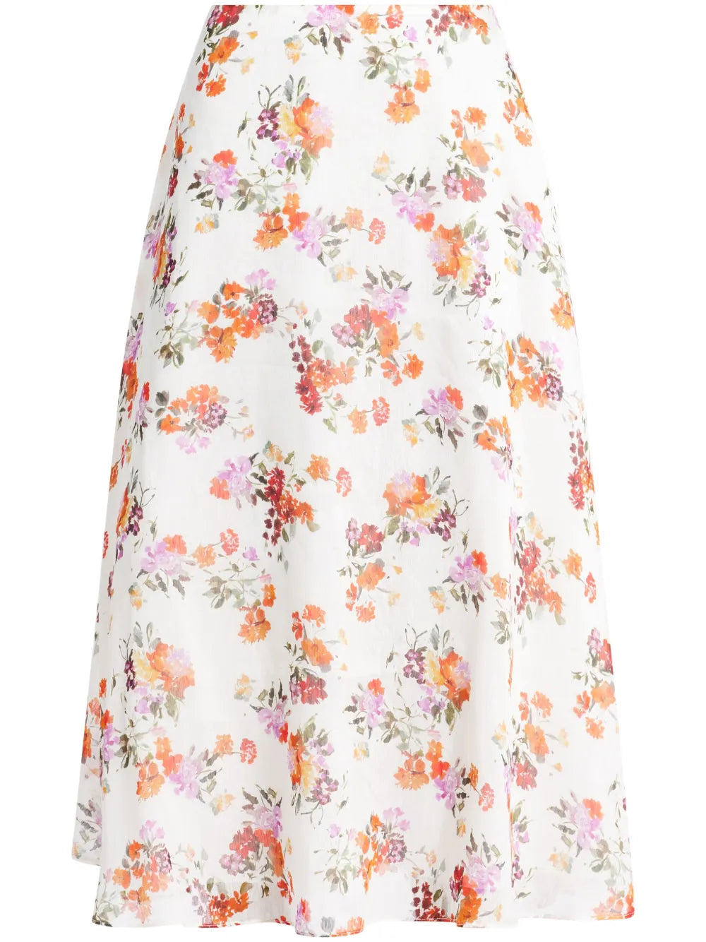 Floral-Print Midi Skirt