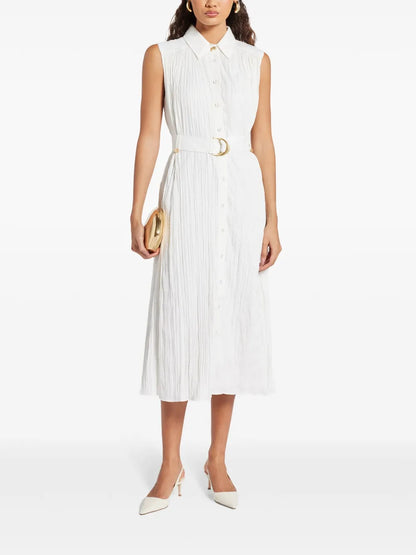 Pleated Midi Dress