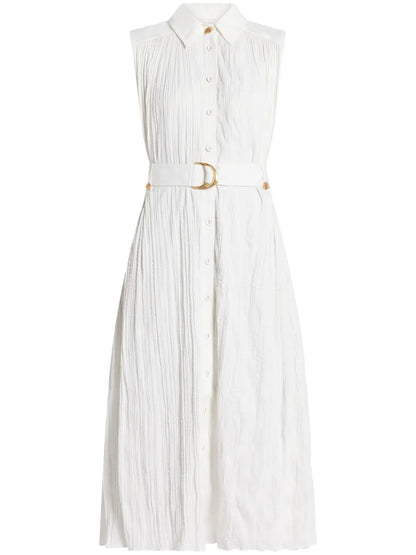 Pleated Midi Dress