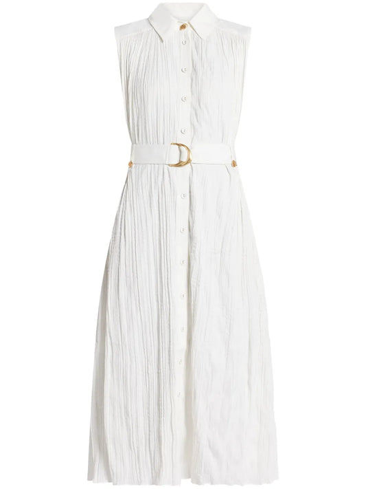 Pleated Midi Dress