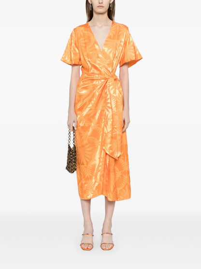 Vienna Palm Print Dress