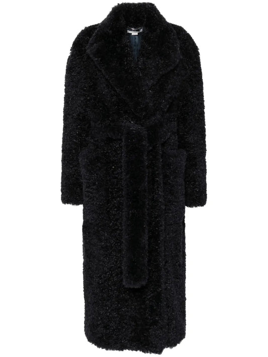 Faux-Fur Belted Coat
