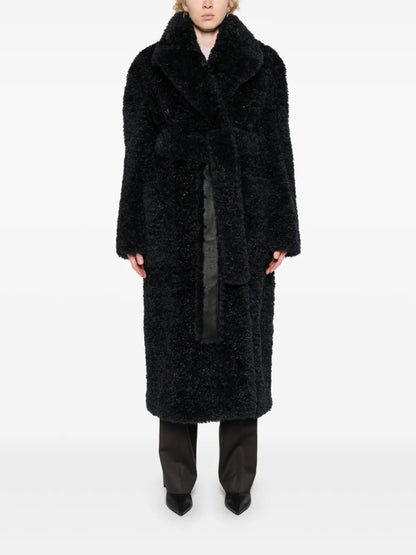 Faux-Fur Belted Coat