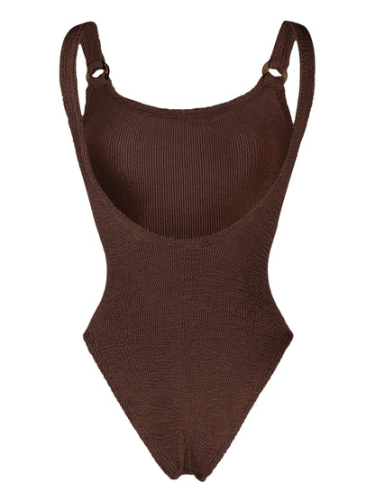 Domino Seersucker Swimsuit