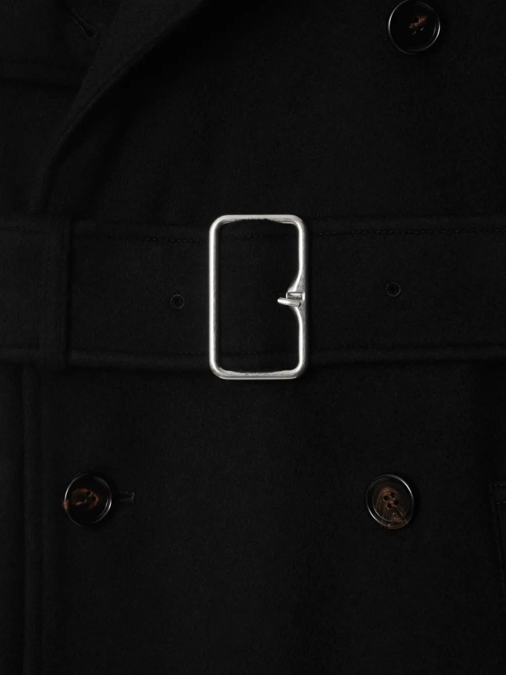 Notched-Lapel Cashmere Trench Coat