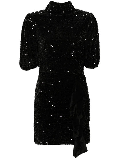 Sequinned Velvet Mini Dress