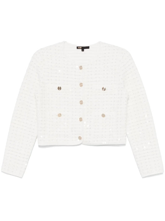 Sequin-Embellished Cardigan