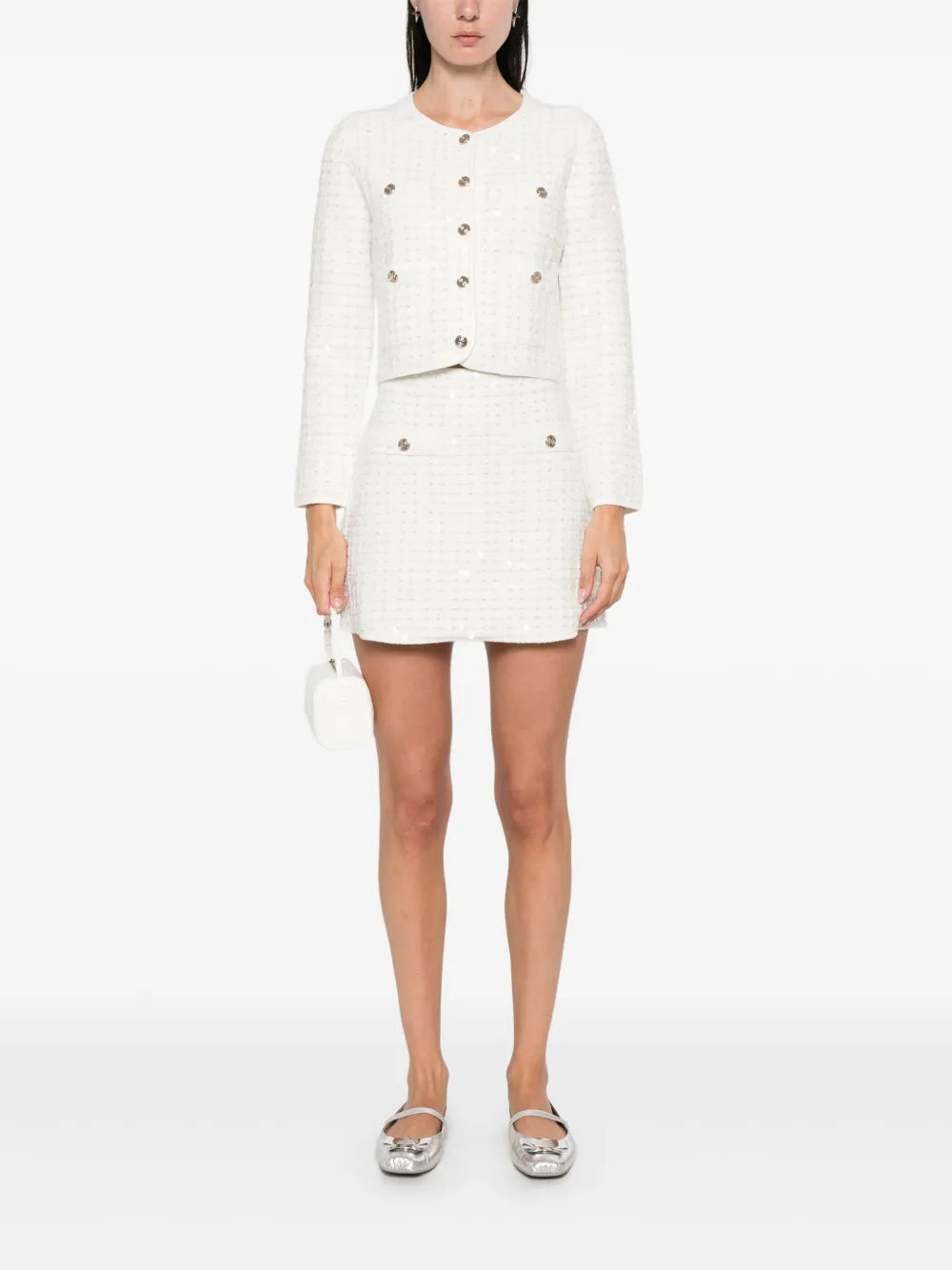 Sequin-Embellished Cardigan