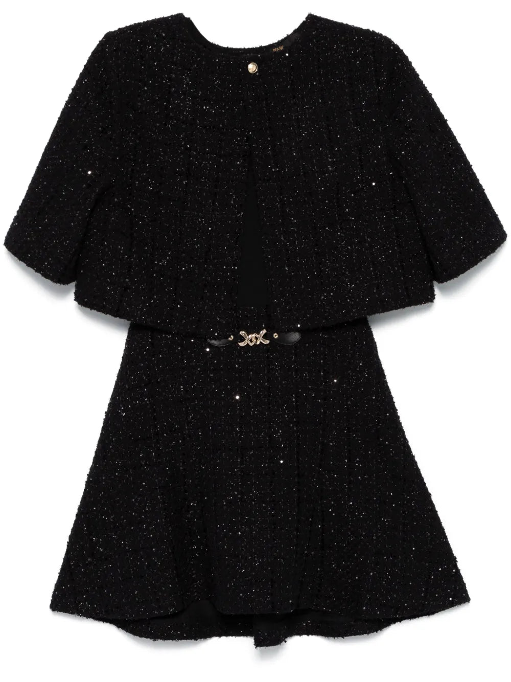 Layered Tweed Mini Dress