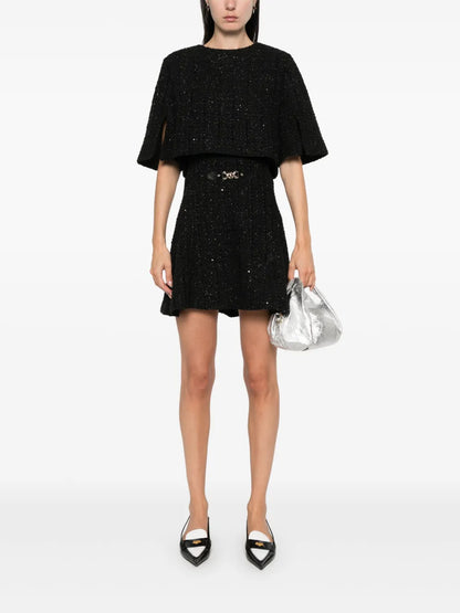 Layered Tweed Mini Dress