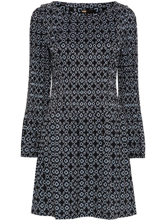 Clover-Motif Mini Dress