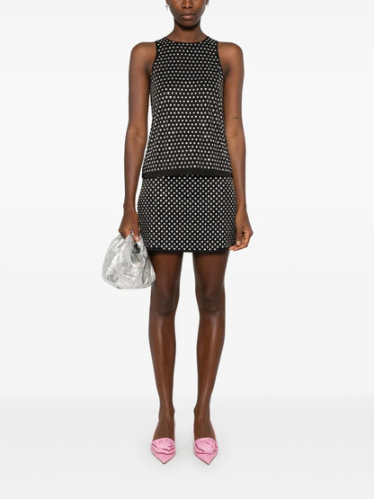Crystal-Embellished Mini Skirt
