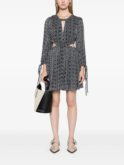 Clover-Motif Mini Dress