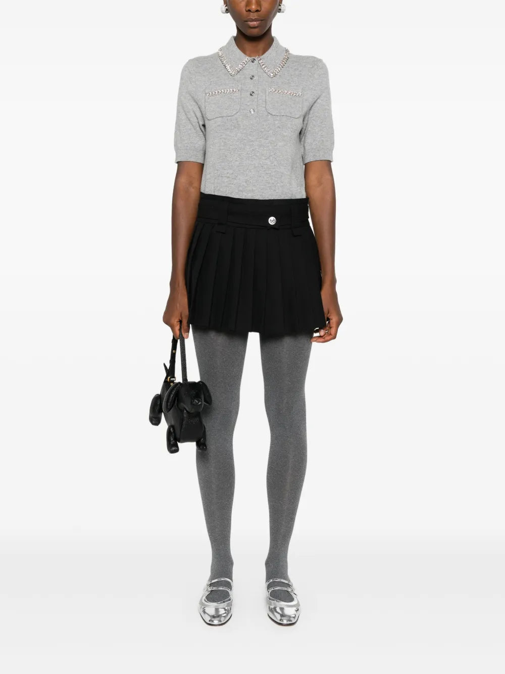 Pleated Mini Skirt