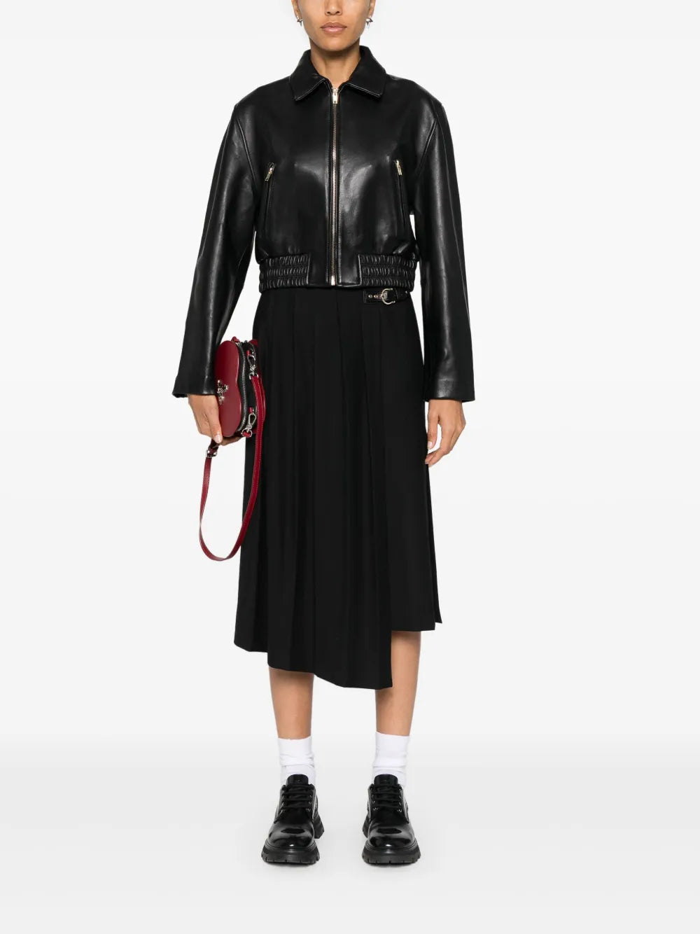 Asymmetrical Pleated Skirt