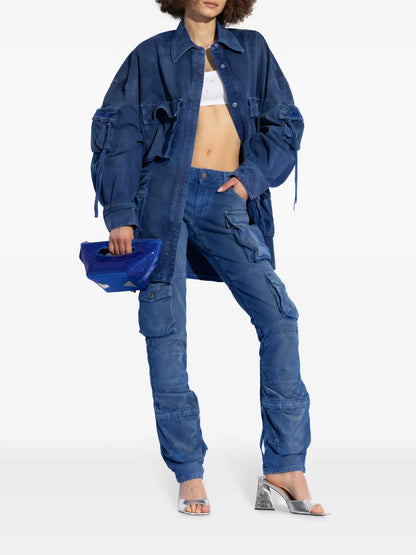 Low-Rise Cargo Jeans