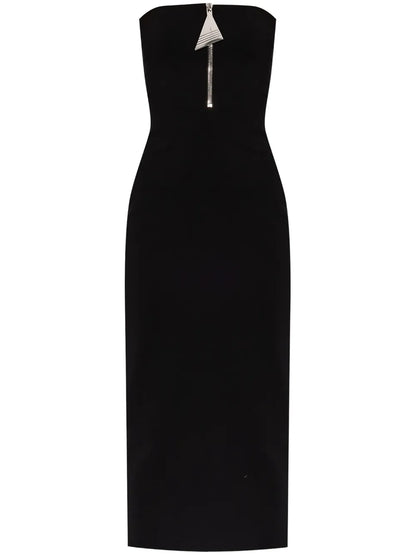 Strapeless Midi Dress