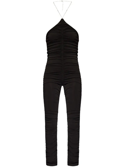 Chain-Link Halterneck Jumpsuit
