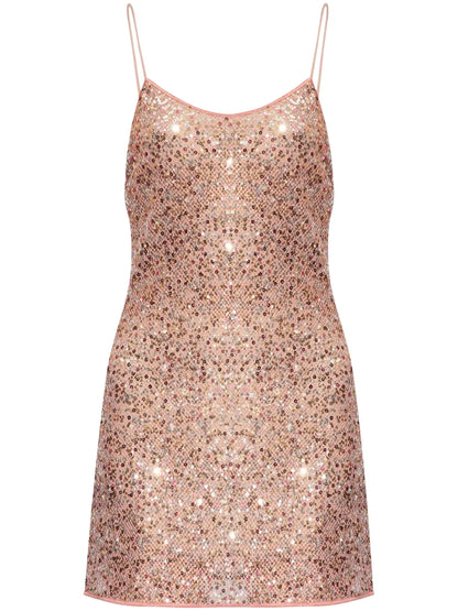 Sequin-Embellished Mini Dress