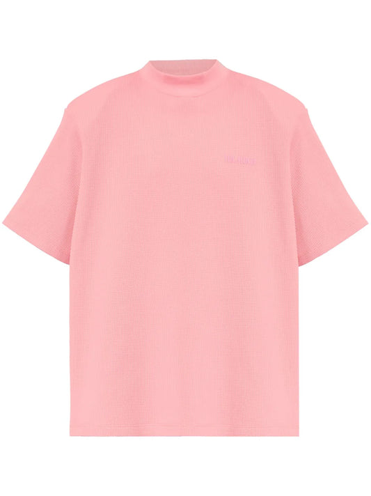 Oversized Waffle-Knit T-Shirt