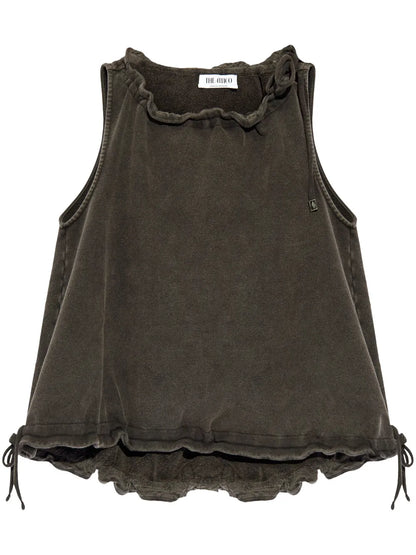 Drawstring Cotton Tank Top