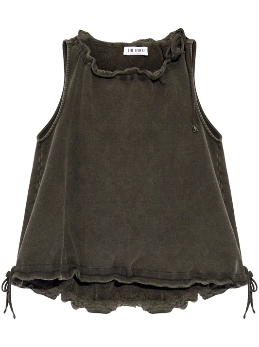 Drawstring Cotton Tank Top