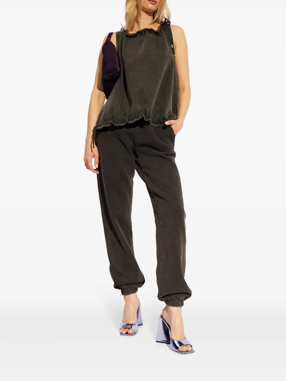 Drawstring Cotton Tank Top