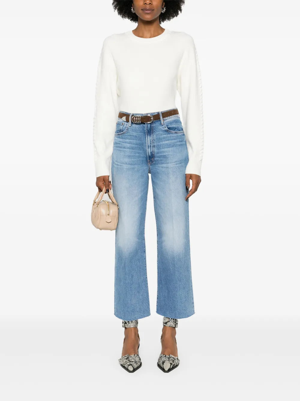 Maven Ankle Fray Wide-Leg Jeans