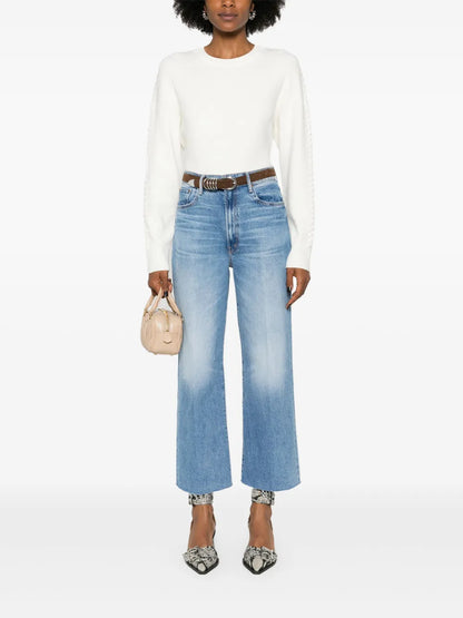 Maven Ankle Fray Wide-Leg Jeans