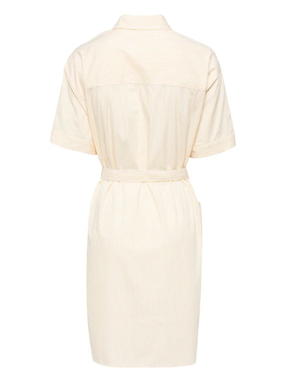 Pinstripe Poplin Shirt Dress
