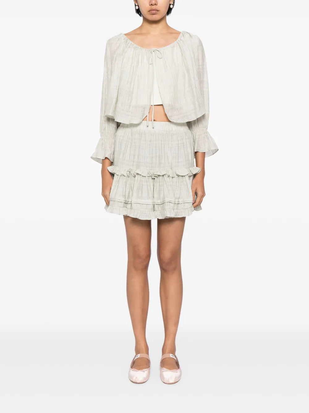 Fully-Ruffled Muslin Co-Ord Set