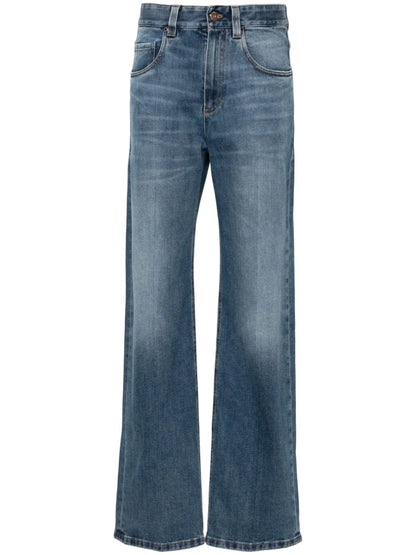 High-Rise Straight Jeans