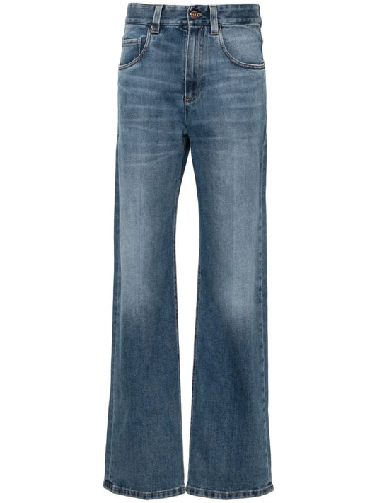 High-Rise Straight Jeans