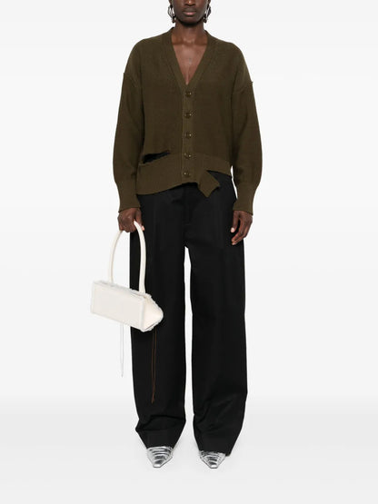 Cut-Out Button-Up Cardigan
