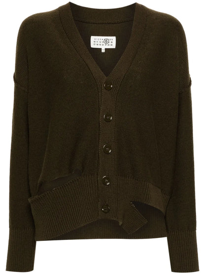 Cut-Out Button-Up Cardigan