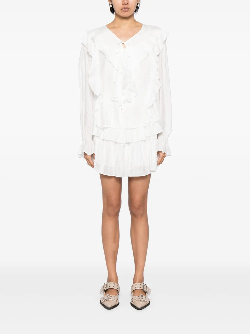 Fully-Ruffled Muslin Co-Ord Set