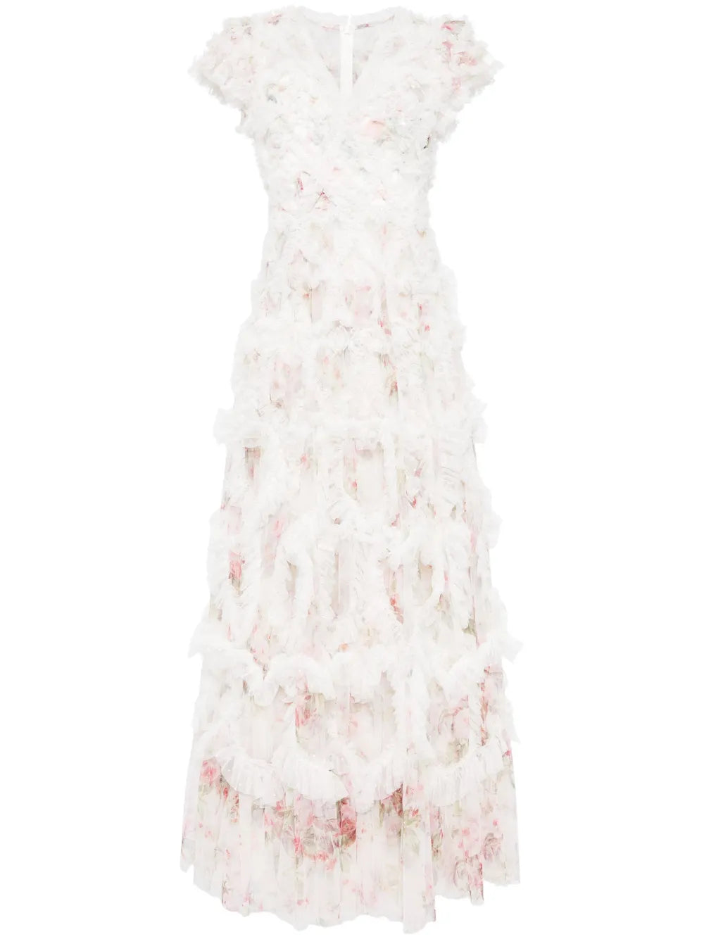 Paradise Garden Ruffle-Detail Dress