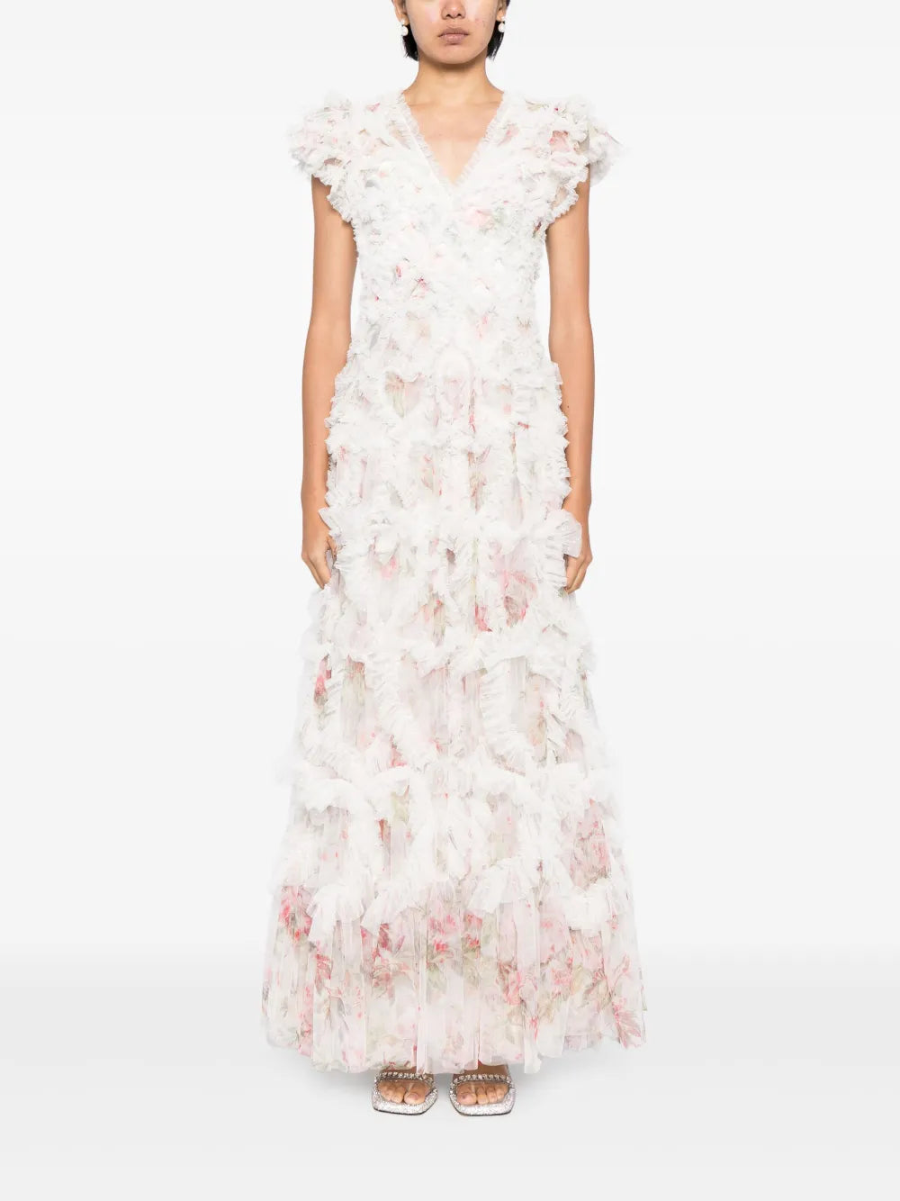 Paradise Garden Ruffle-Detail Dress