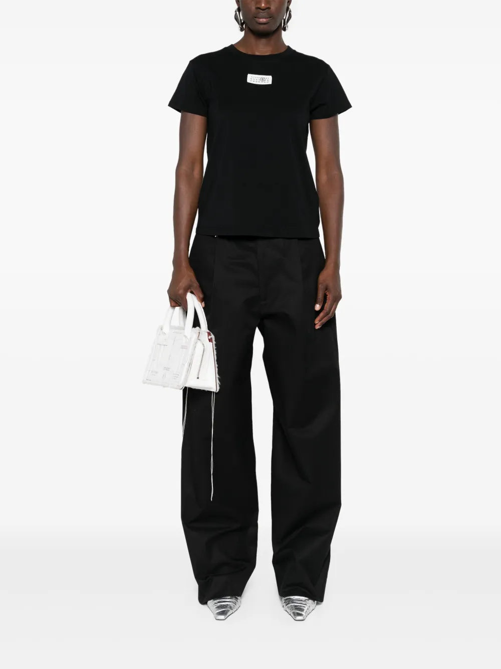 Numbers-Patch Cotton T-Shirt