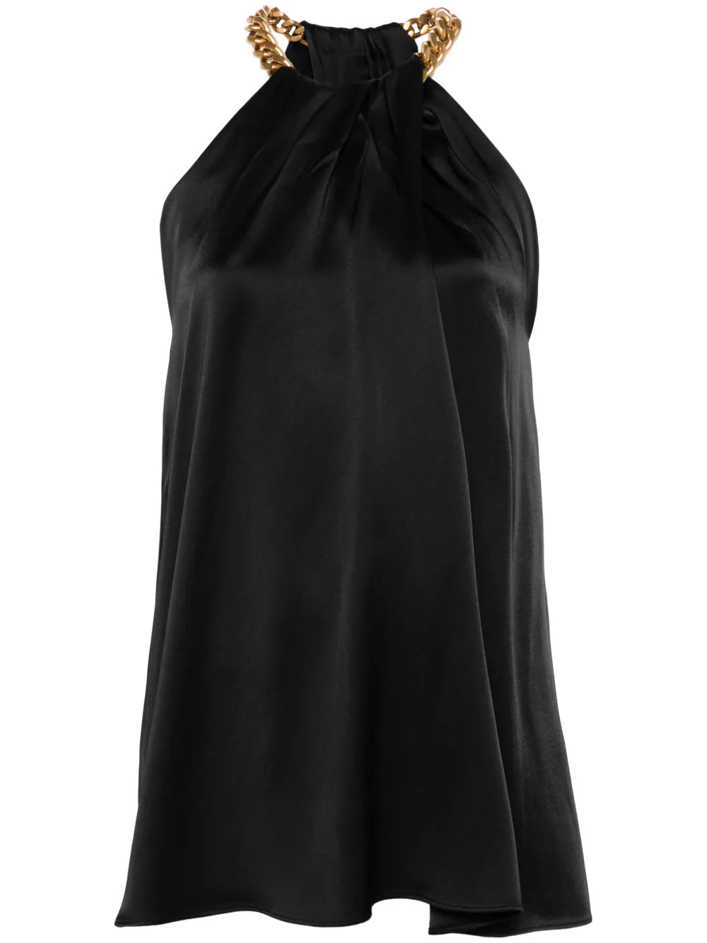 Chain-Link Halterneck Blouse